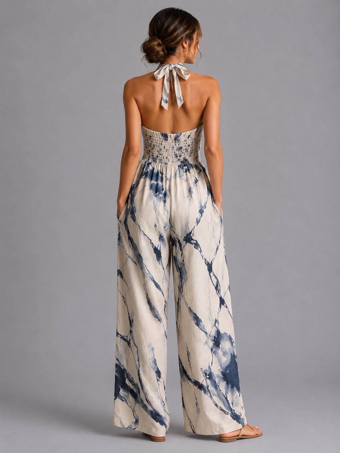 Bronwen | Women's Printed Wide-Leg Jumpsuit