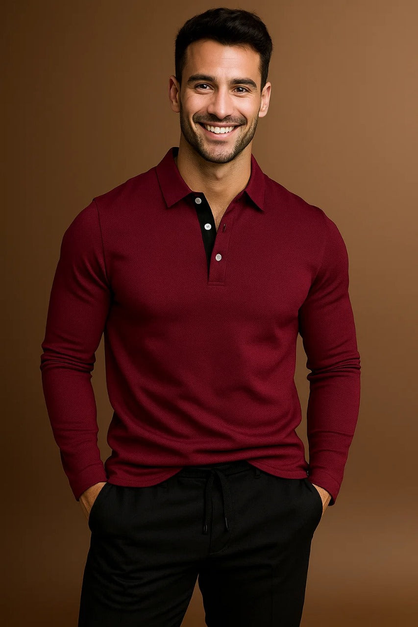 Harry | Men's Long Sleeve Polo Shirt
