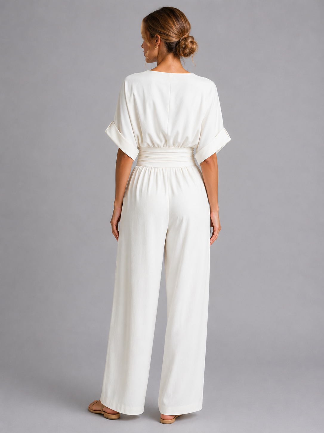 Marnie | Women's Wide-Leg Cinched Waist Jumpsuit