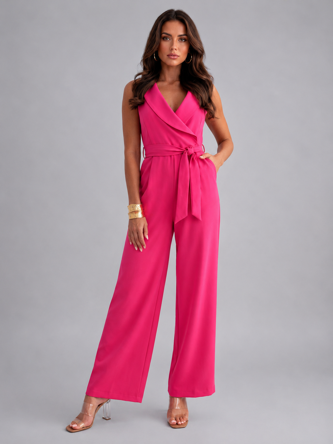Petra | Women's Sleeveless Wide Leg Jumpsuit