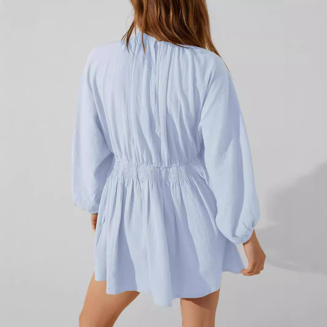 Daisy | Women's V-Neck Long Sleeve Mini Dress