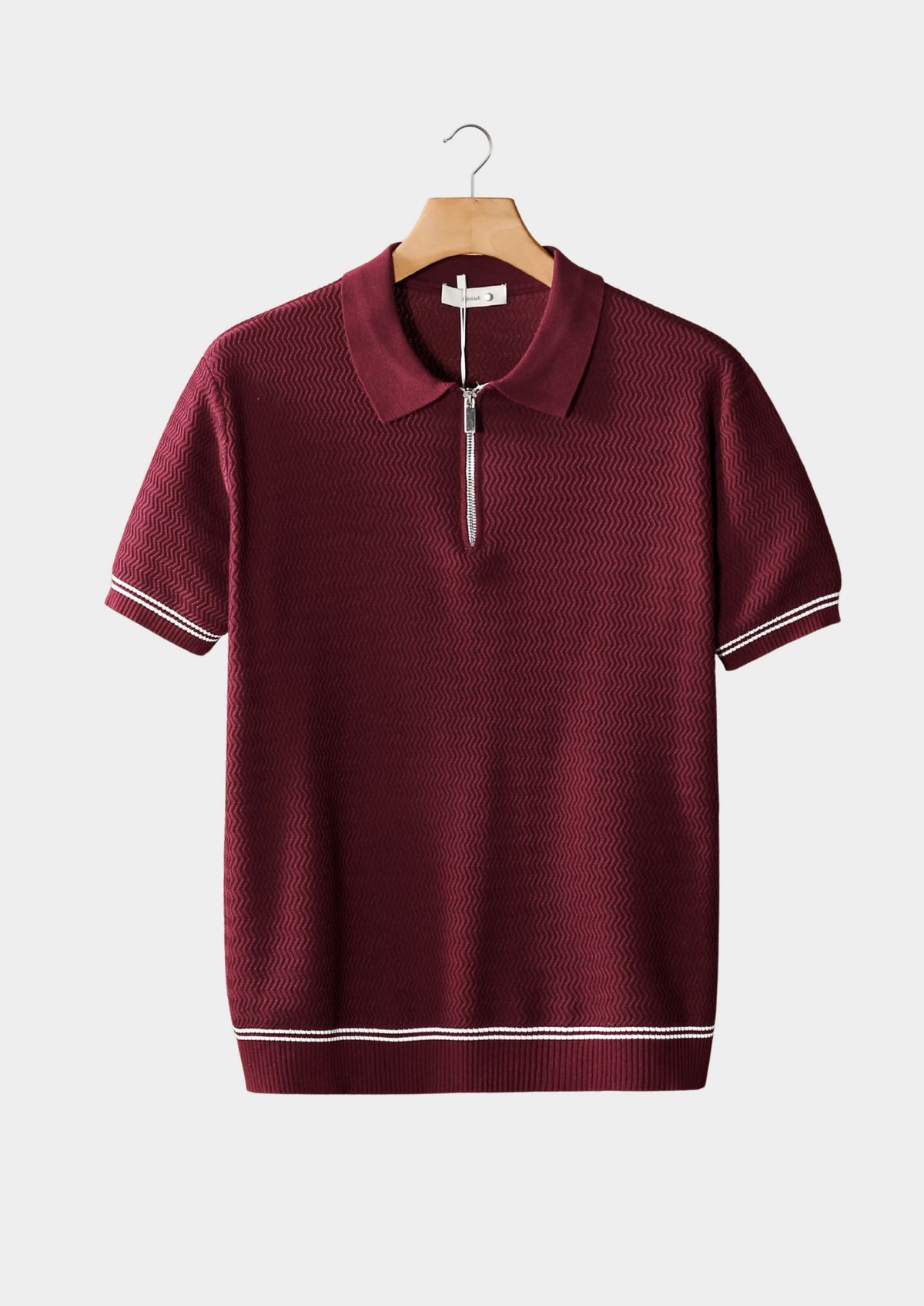 Davina | Men's Zigzag Half-Zip Polo