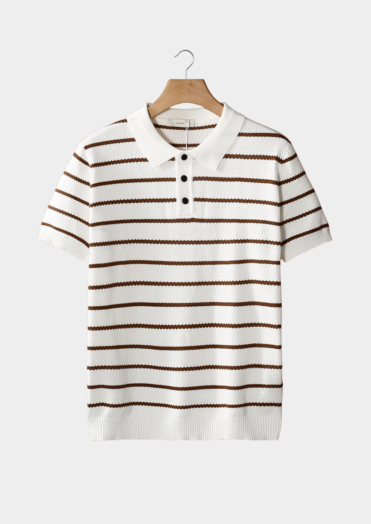 Templeton | Men's Striped Textured Polo