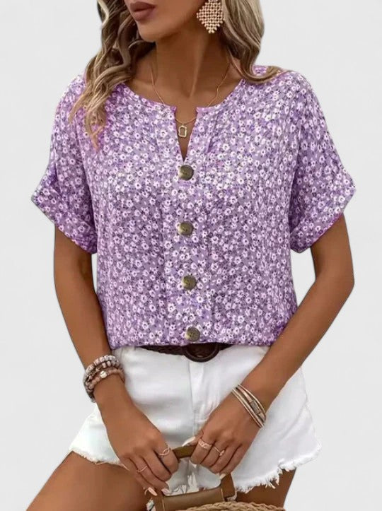 Deidre | Women's Floral Relaxed-Fit Top