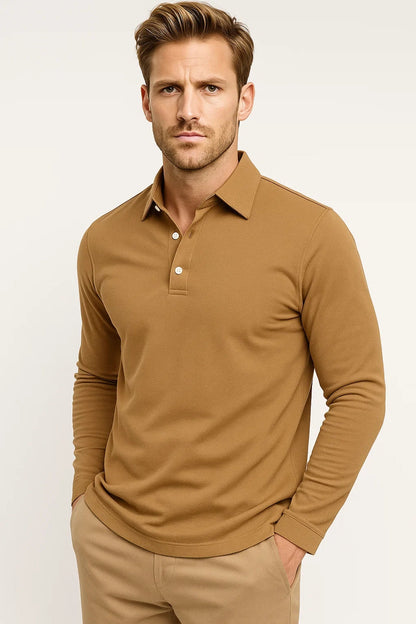 Adrian | Men's Slim Fit Long Sleeve Polo