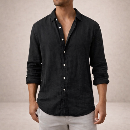 Charlie | Men's Long Sleeve Linen Shirt