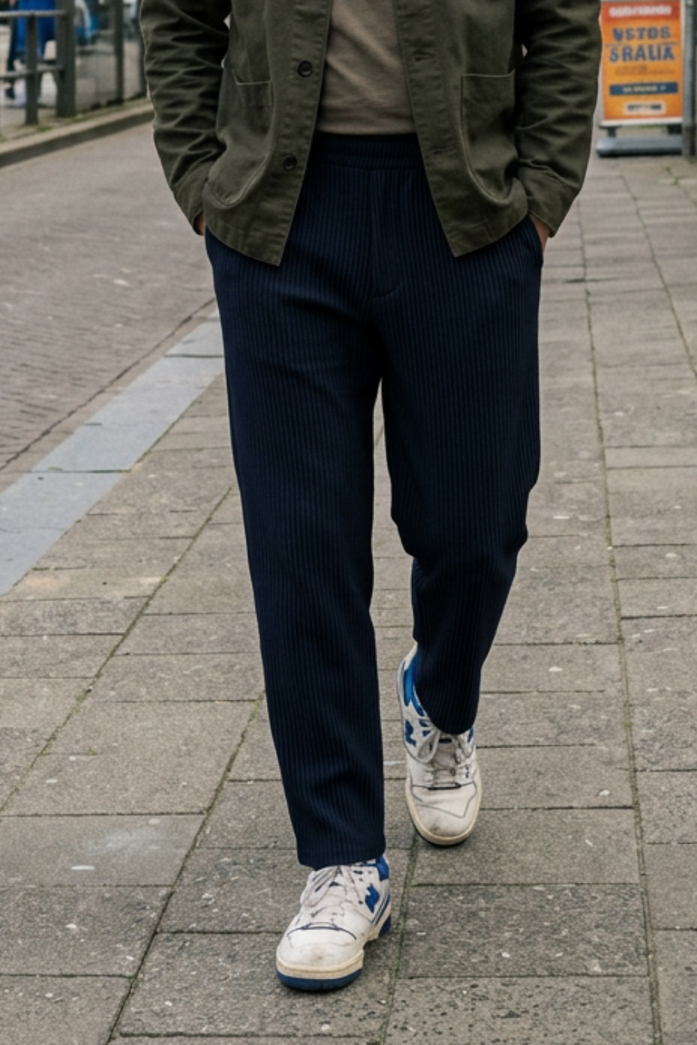 Wilder | Men's Textured Straight Cut Trousers