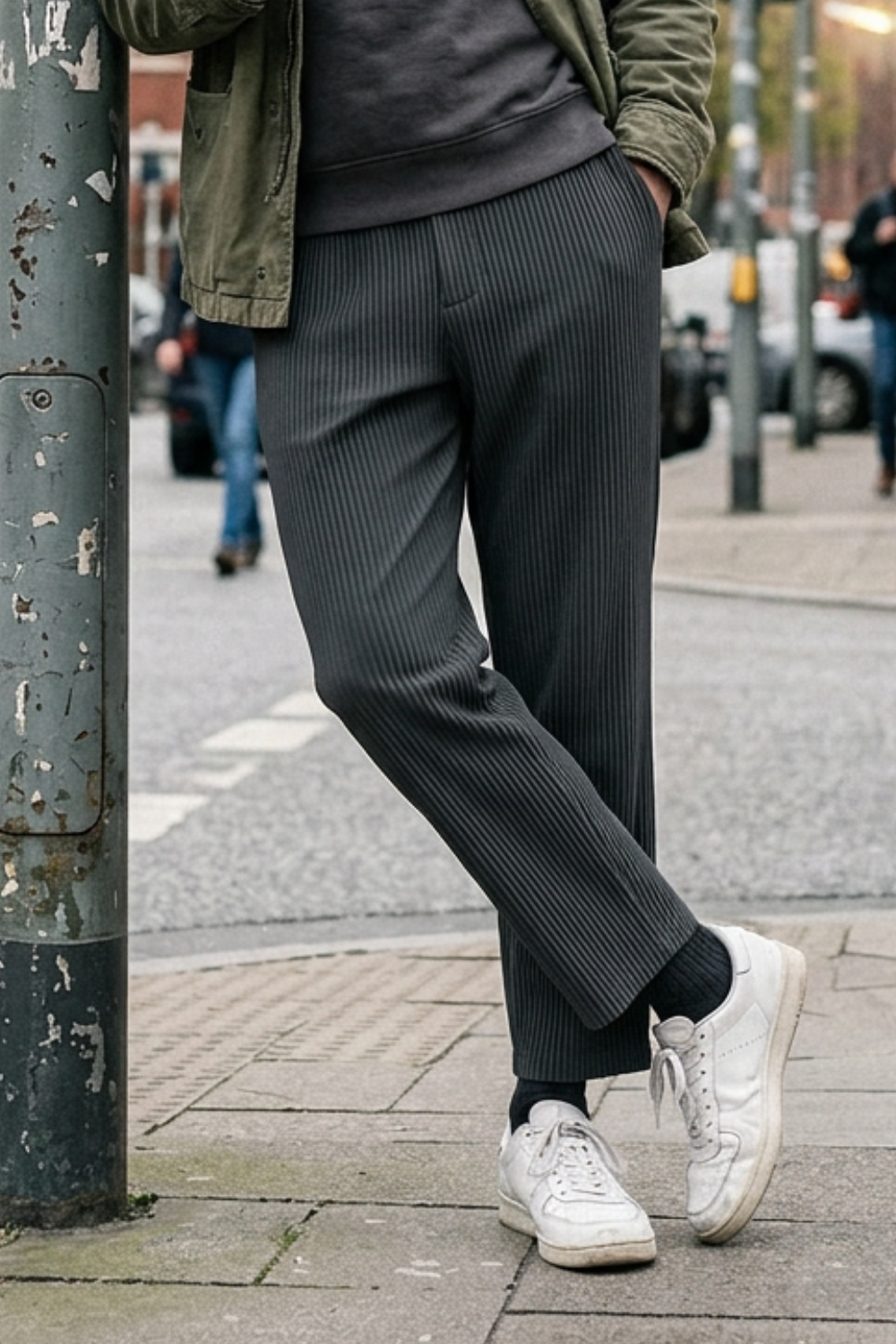 Wilder | Men's Textured Straight Cut Trousers
