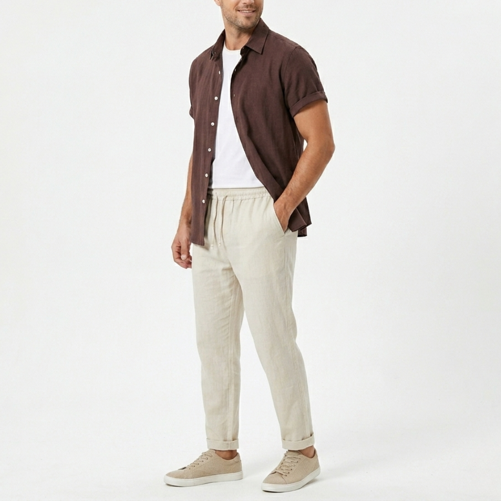 Marlon | Men's Short Sleeve Shirt and Trouser Co-Ord Set