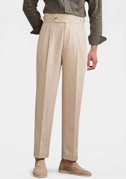 Thatcher | Men's Pleated Coastal Trousers