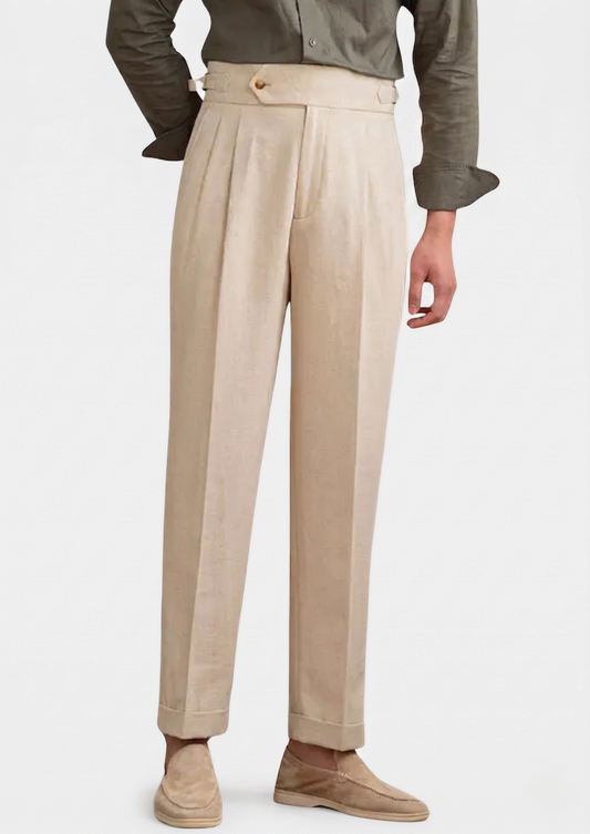Thatcher | Men's Pleated Coastal Trousers