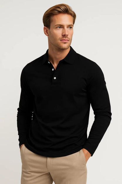 Adrian | Men's Slim Fit Long Sleeve Polo