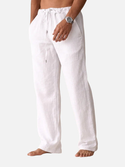 Gregory | Men's Linen Look Relaxed Trousers