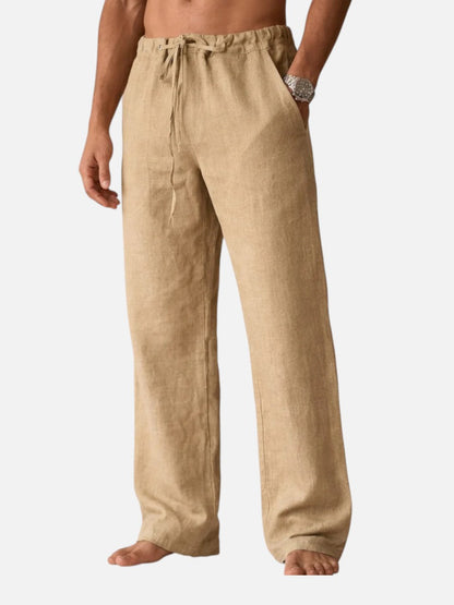 Gregory | Men's Linen Look Relaxed Trousers
