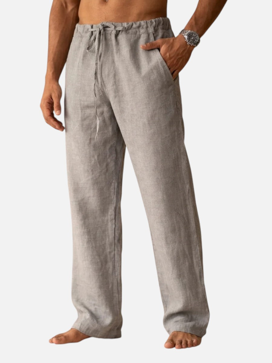 Gregory | Men's Linen Look Relaxed Trousers