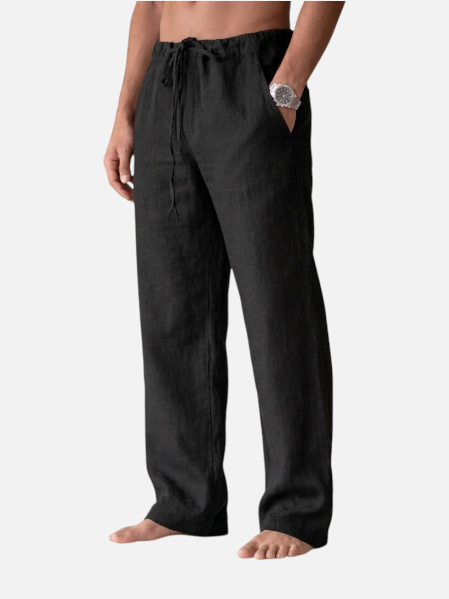 Gregory | Men's Linen Look Relaxed Trousers
