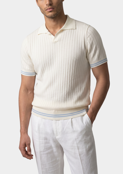 Whitfield | Men's Ribbed Buttonless Polo