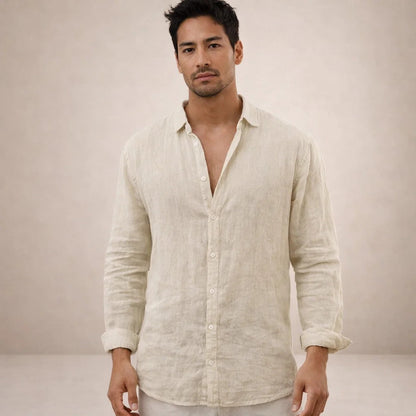 Charlie | Men's Long Sleeve Linen Shirt