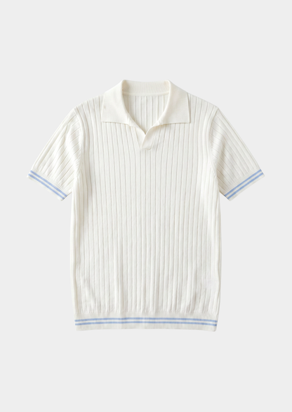 Whitfield | Men's Ribbed Buttonless Polo
