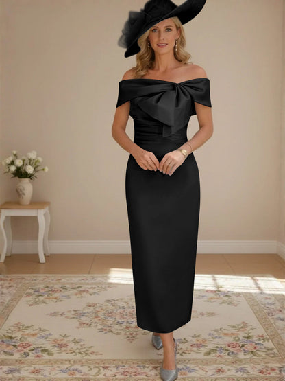 Lavinia | Women's Off-the-Shoulder Satin Maxi Dress