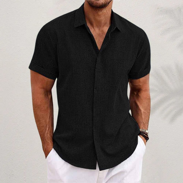 Sebastian | Men's Short Sleeve Linen Shirt Style
