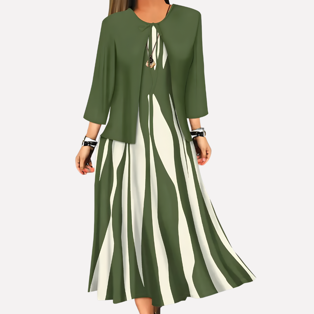 Linnea | Women's Blouse and Printed Dress Set