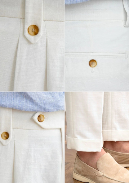 Emory | Men's Pleated Coastal Trousers