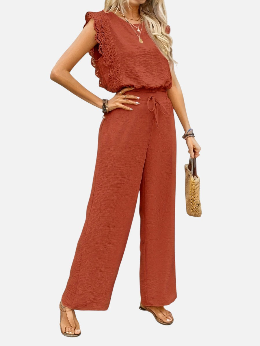 Delphine | Women's Relaxed Top and Wide Leg Trouser Set