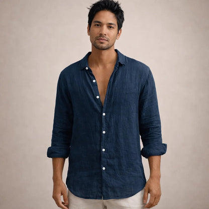 Charlie | Men's Long Sleeve Linen Shirt