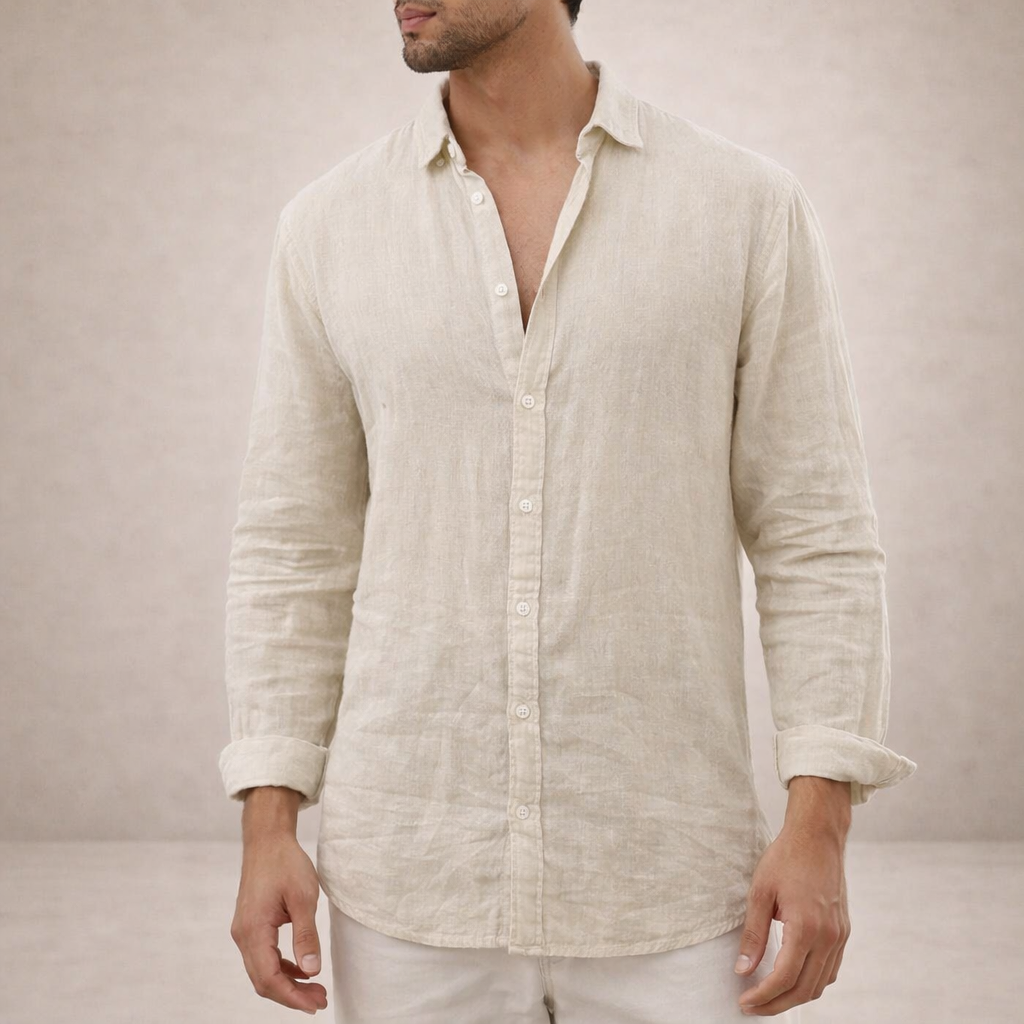 Charlie | Men's Long Sleeve Linen Shirt