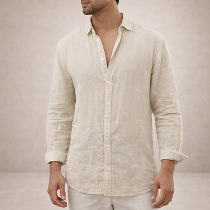 Charlie | Men's Long Sleeve Linen Shirt