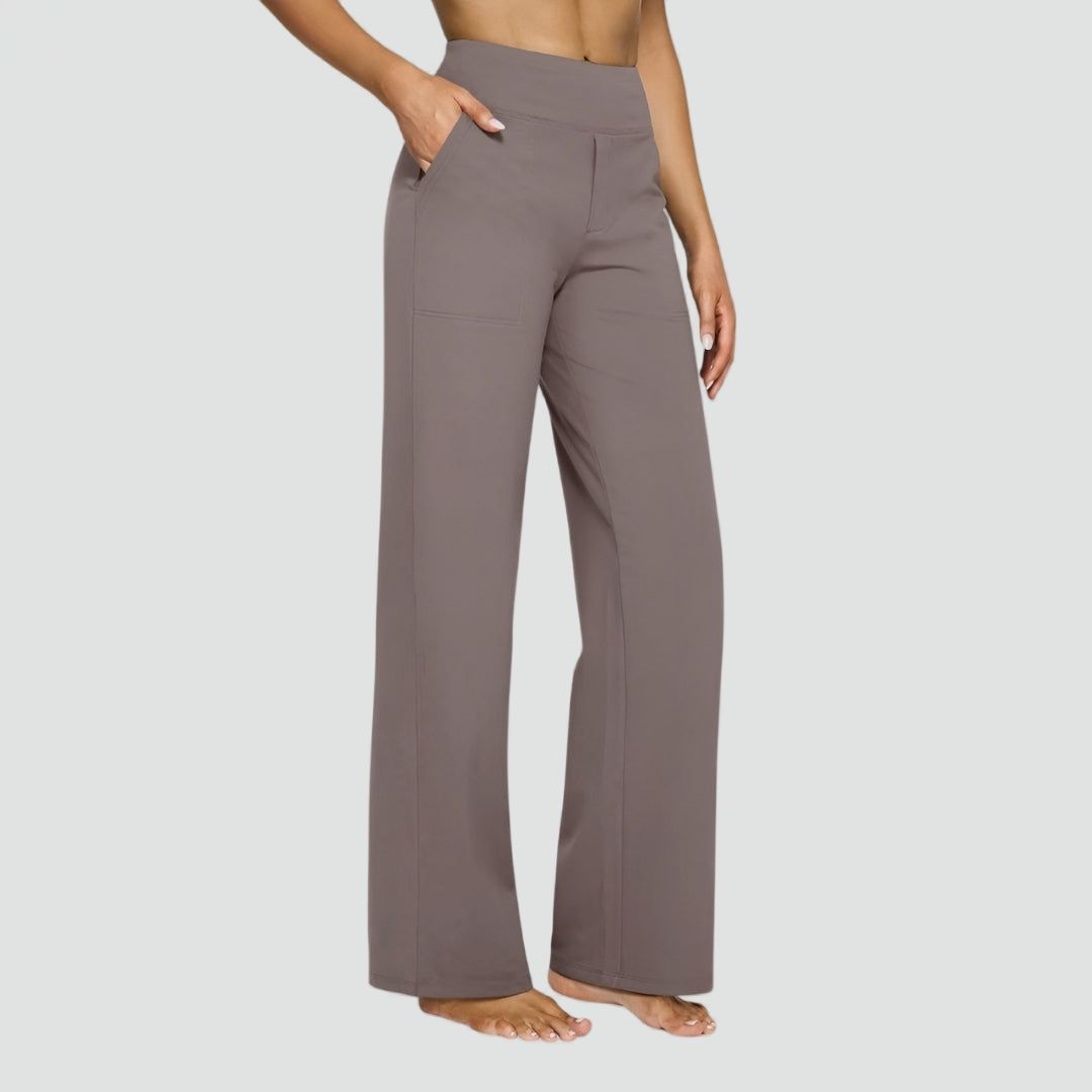 Wren | Women's High Waist Straight Leg Trousers