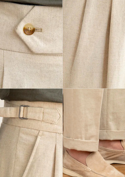Thatcher | Men's Pleated Coastal Trousers