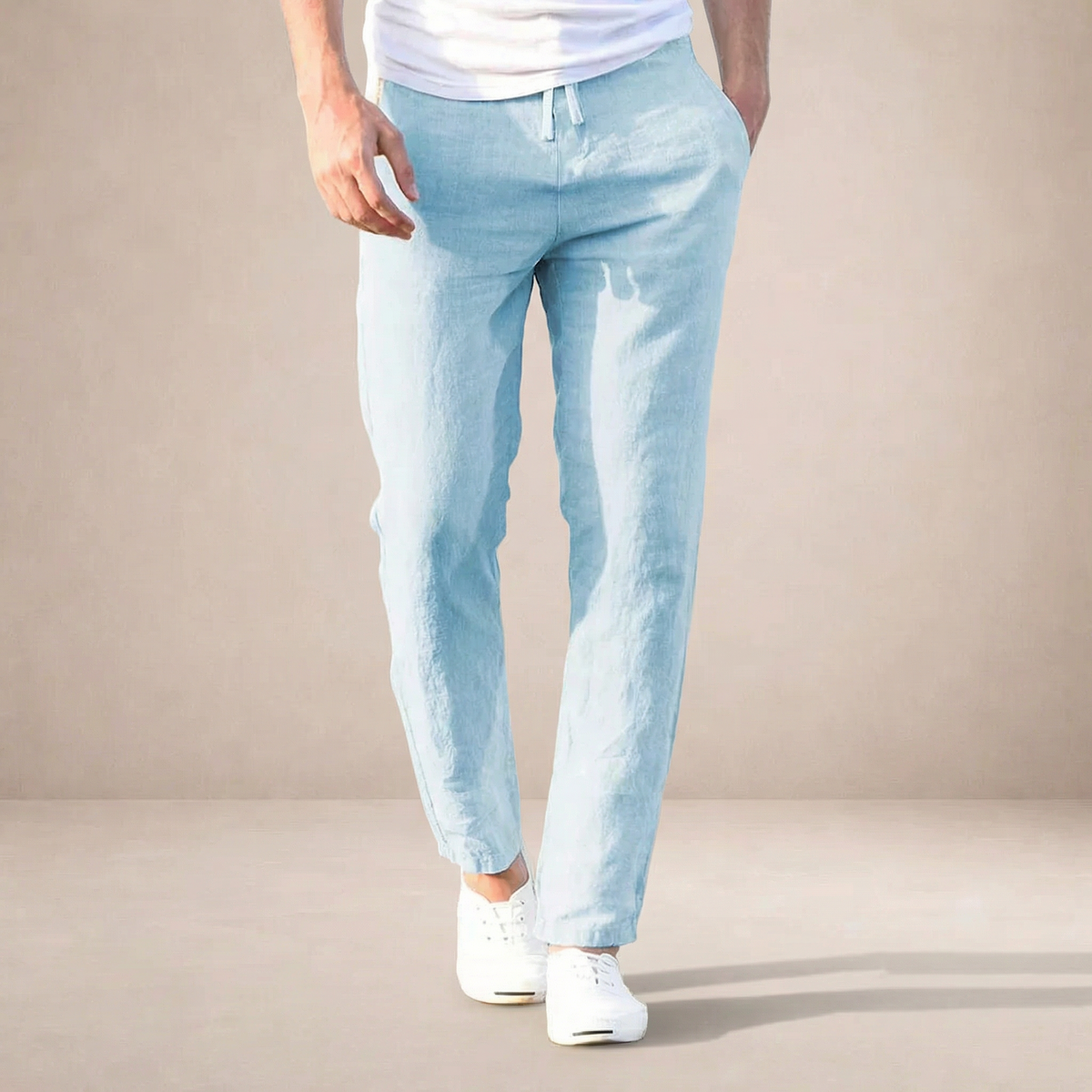 Albert | Men's Straight Leg Linen Trousers