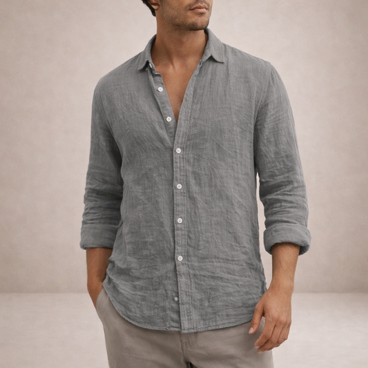 Charlie | Men's Long Sleeve Linen Shirt
