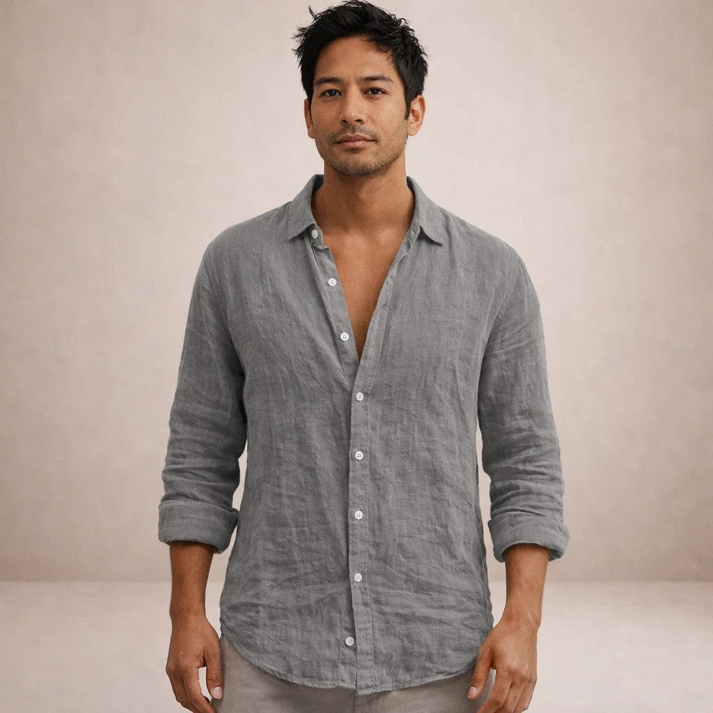 Charlie | Men's Long Sleeve Linen Shirt