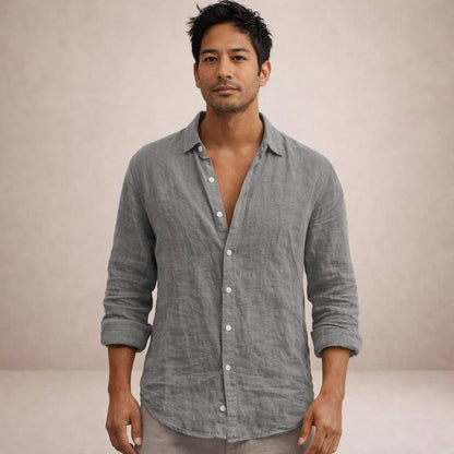 Charlie | Men's Long Sleeve Linen Shirt