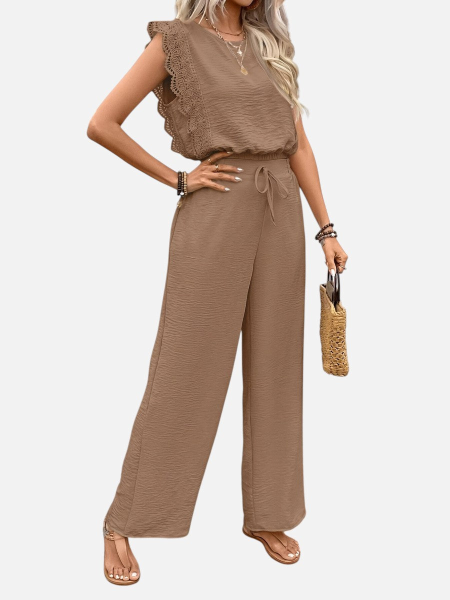 Delphine | Women's Relaxed Top and Wide Leg Trouser Set