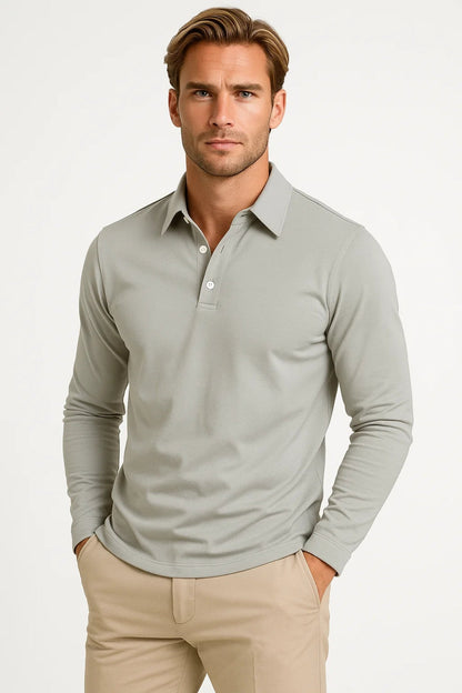 Adrian | Men's Slim Fit Long Sleeve Polo
