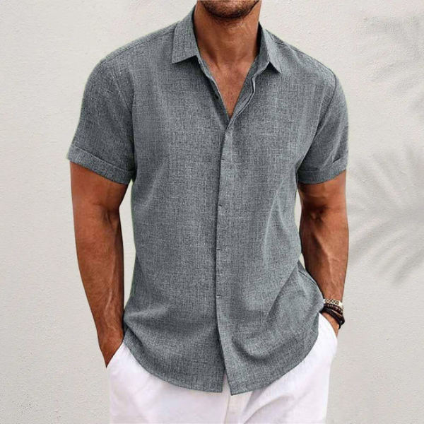 Samuel | Men's Short Sleeve Linen Shirt