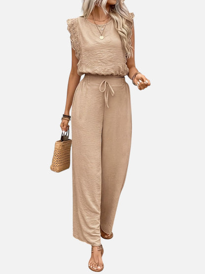 Delphine | Women's Relaxed Top and Wide Leg Trouser Set