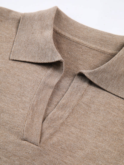 Cordelia | Women's Collared V-Neck Knitted Sweater