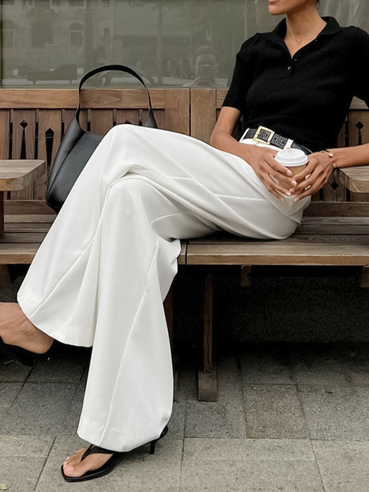 Imogen | Women's Pleated Wide-Leg Trousers
