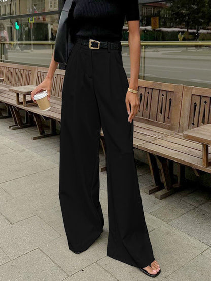 Imogen | Women's Pleated Wide-Leg Trousers