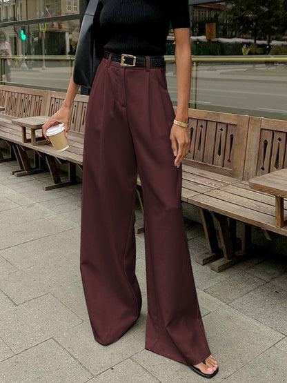 Imogen | Women's Pleated Wide-Leg Trousers