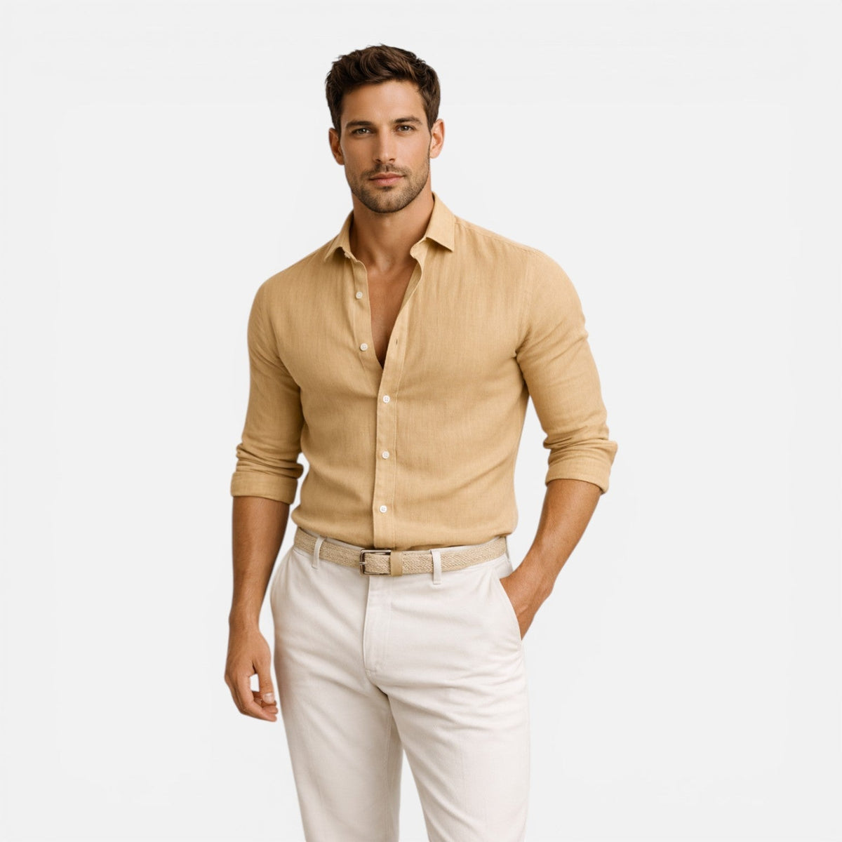 Julian | Men's Slim Fit Linen Cotton Shirt