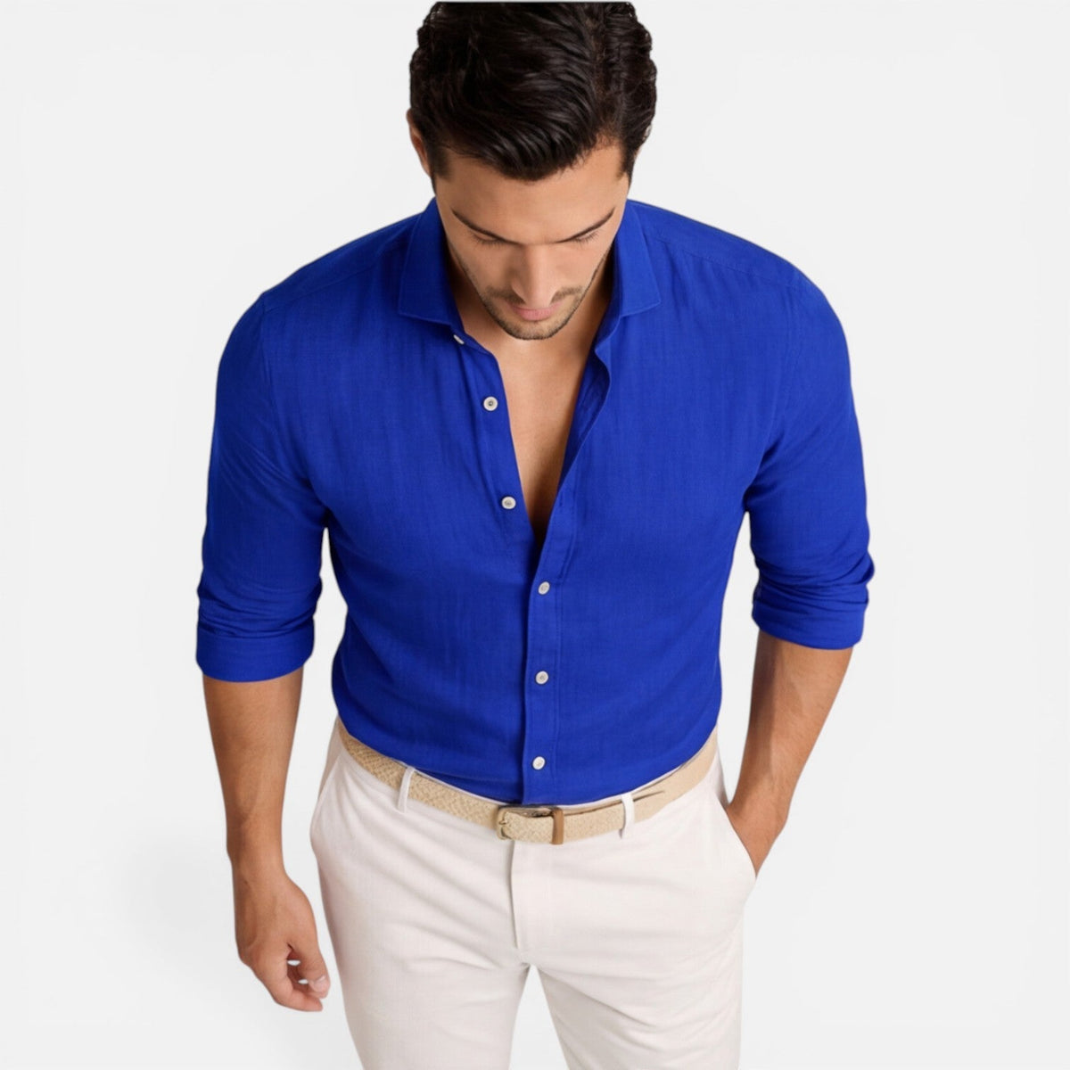 Julian | Men's Slim Fit Linen Cotton Shirt