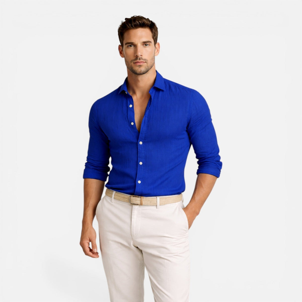 Julian | Men's Slim Fit Linen Cotton Shirt