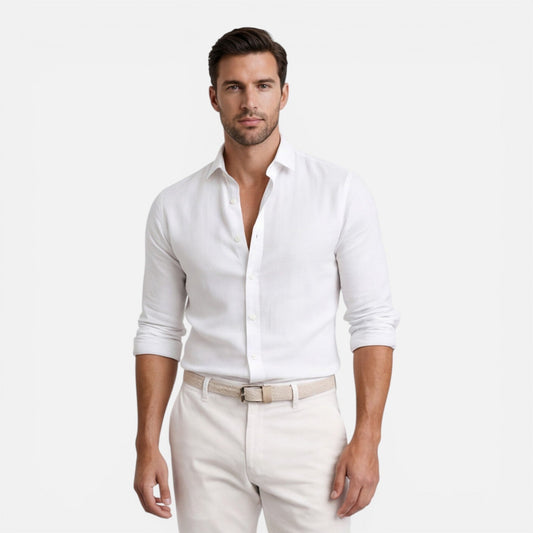 Julian | Men's Slim Fit Linen Cotton Shirt