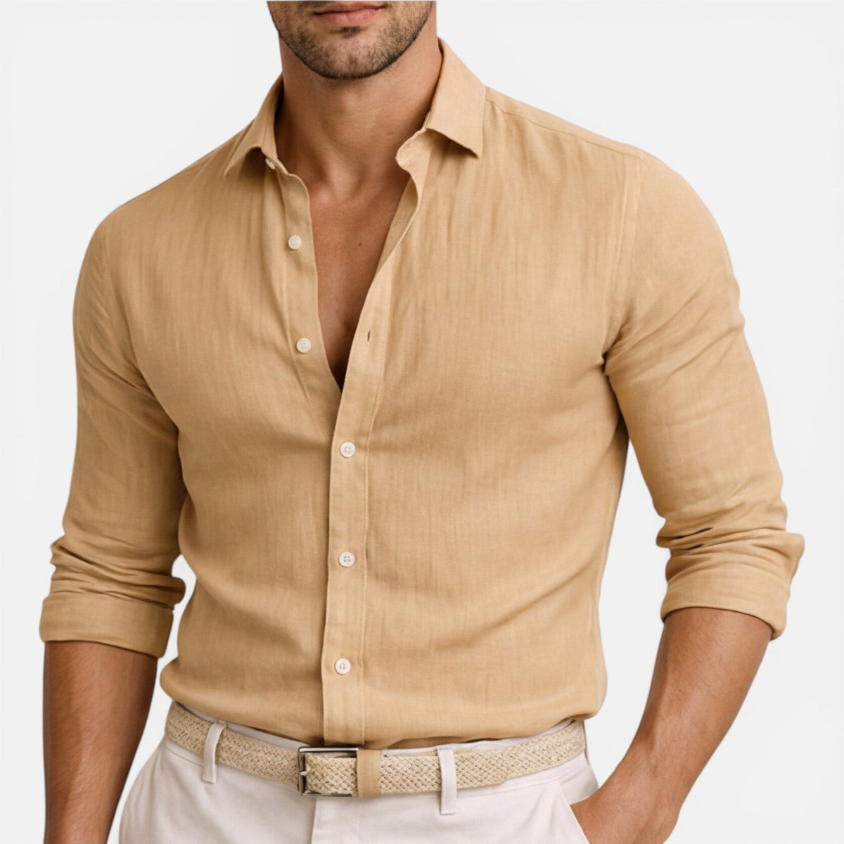 Julian | Men's Slim Fit Linen Cotton Shirt